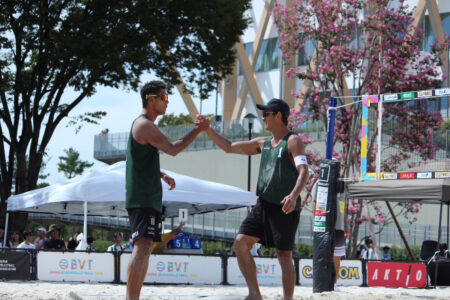 ジャパンビーチバレーボールツアー2025 第8戦名古屋大会でアスリート社員池田隼平・高橋 巧ペアが3位。<br>～KABTO beach volleyball project～